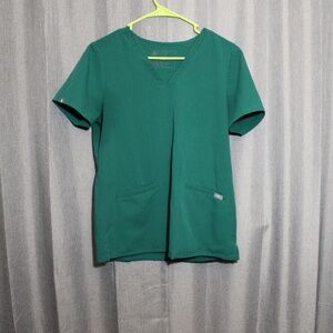 Hunter Green Figs Scrub Top